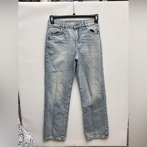Garage High Rise Loose Fit Light Wash Denim Jeans sz 26 3